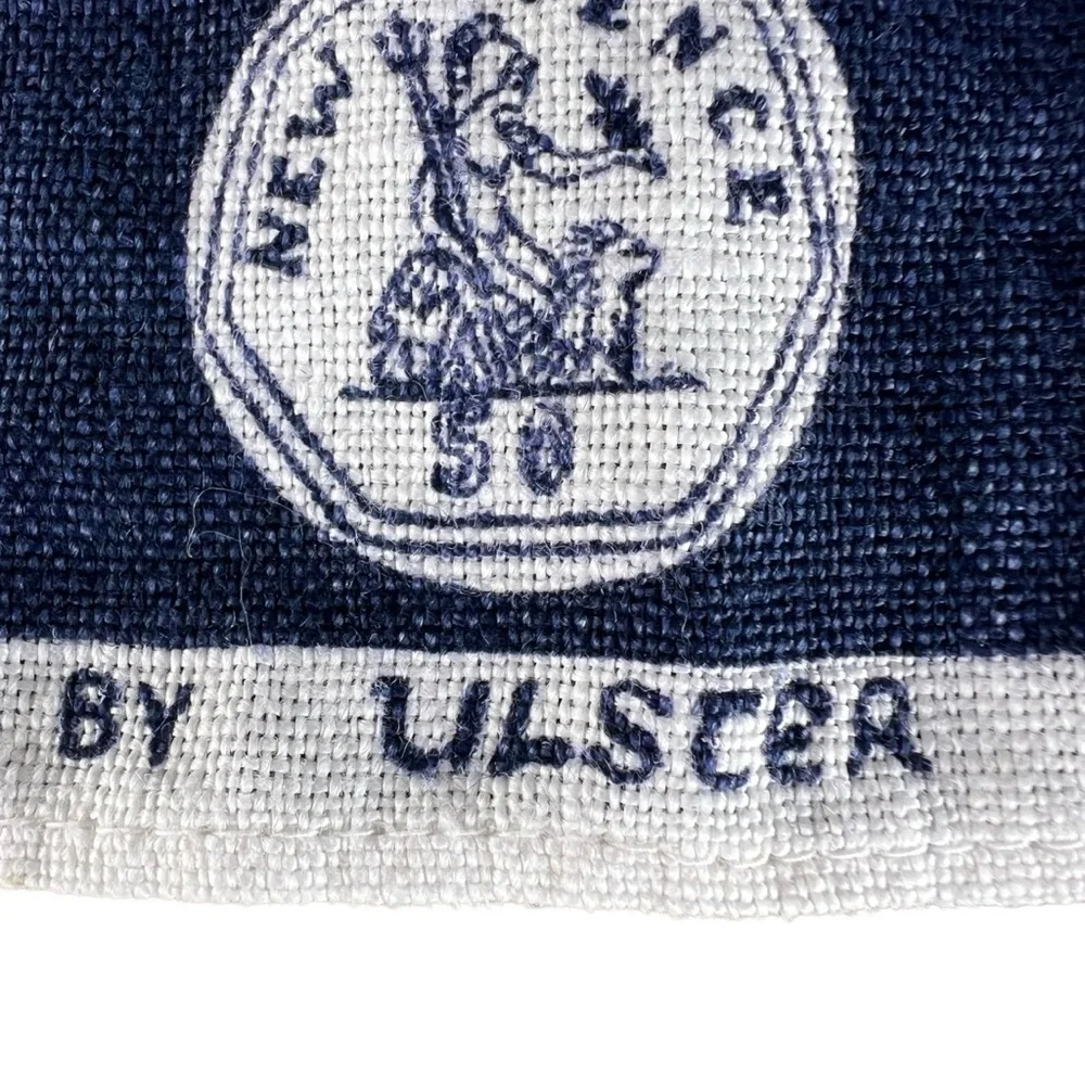 VTG Ulster British Tea Towel Set Irish Linen Beasts Bank Note London People GUC